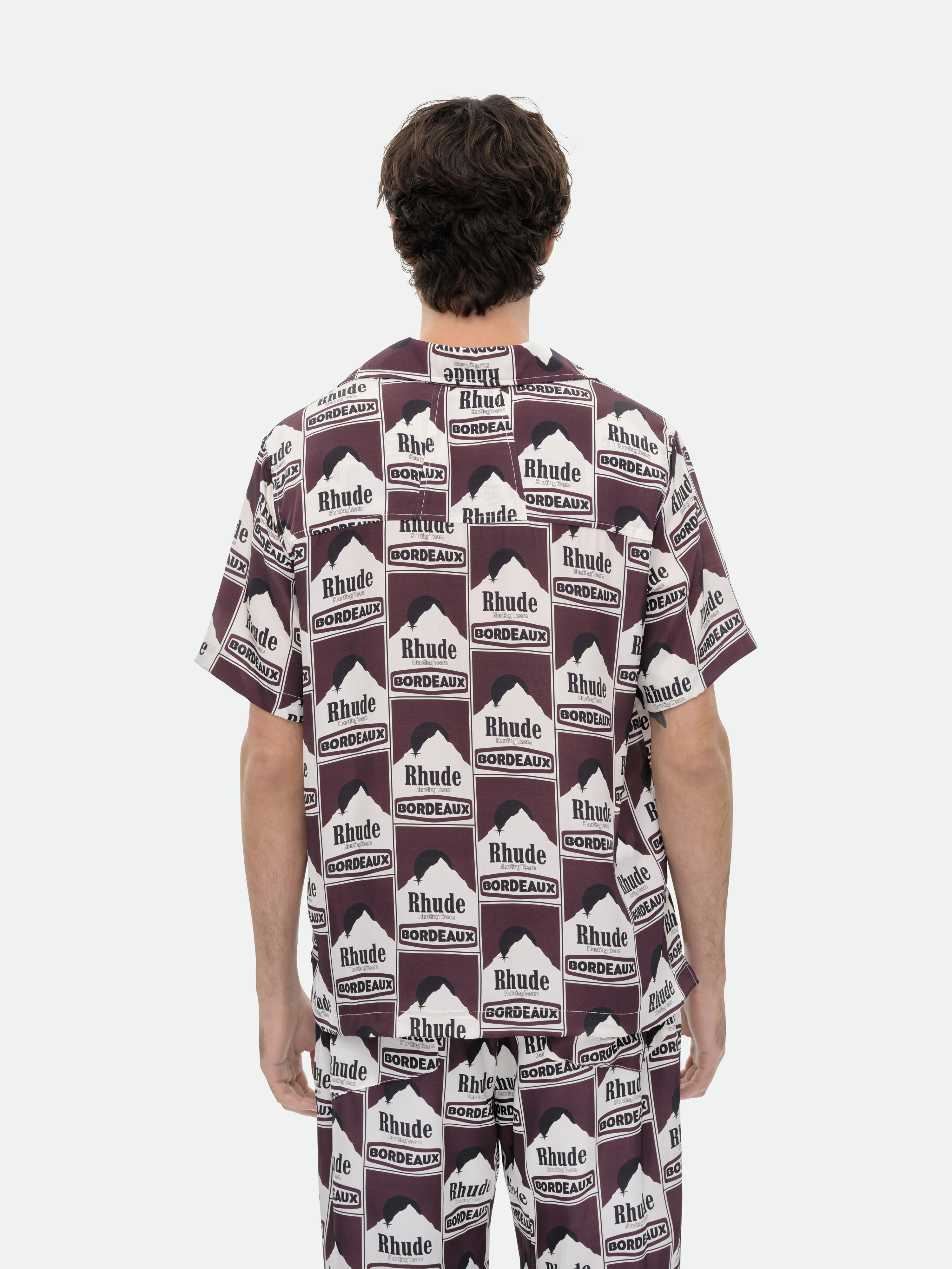 MOONLIGHT BORDEAUX SILK SHIRT sold by Rhude product image thumbnail 4