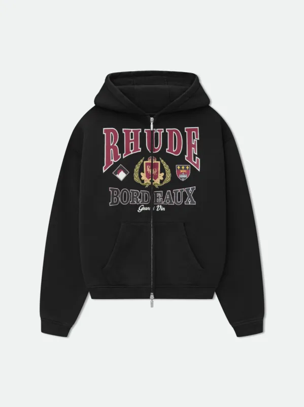 BORDEAUX GRAND VIN ZIP-UP HOODIE sold by Rhude
