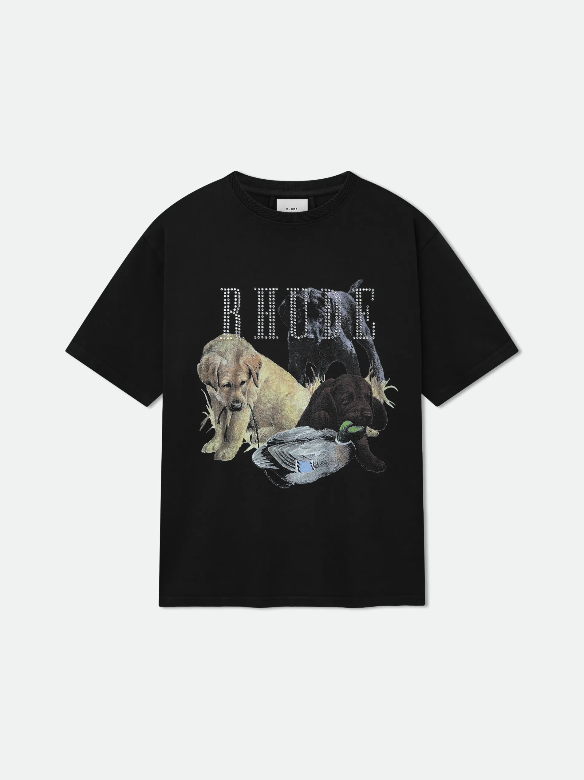 RHINESTONE HUNTING DOG TEE sold by Rhude
