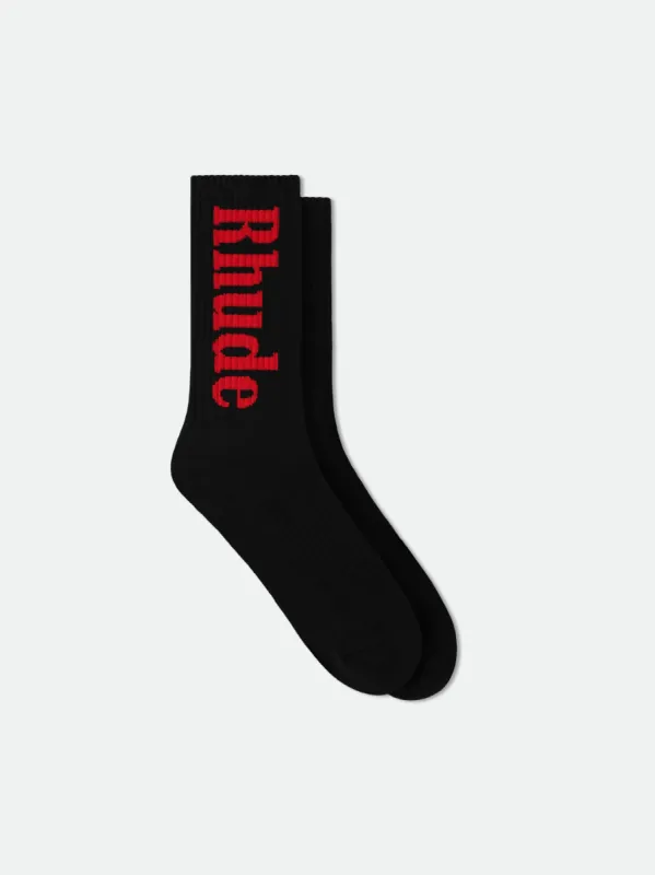 RH VERTICAL LOGO SOCKS sold by Rhude