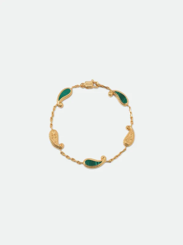 TEARS OF JOY BRACELET — GOLD/MALACHITE sold by Rhude