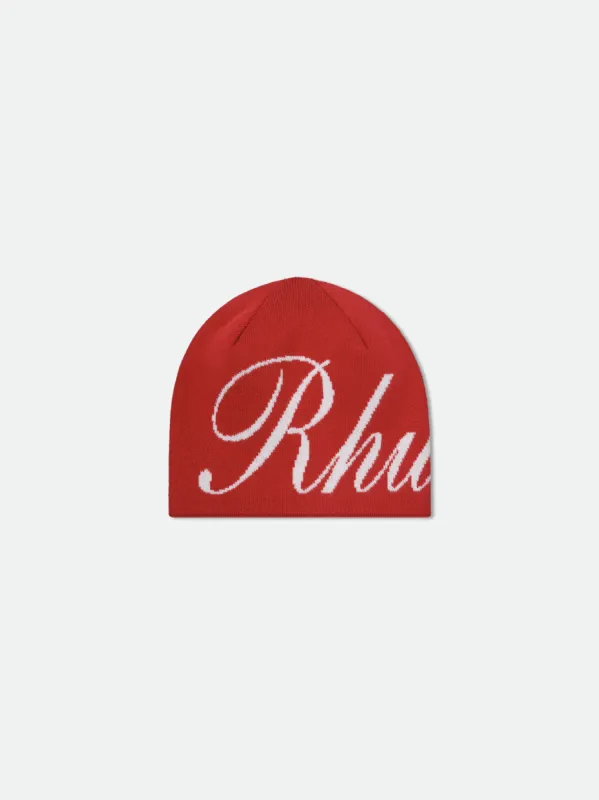 RHUDE SCRIPT KNIT BEANIE made by Rhude