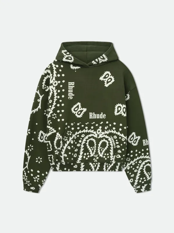 BANDANA PRINT HOODIE sold by Rhude