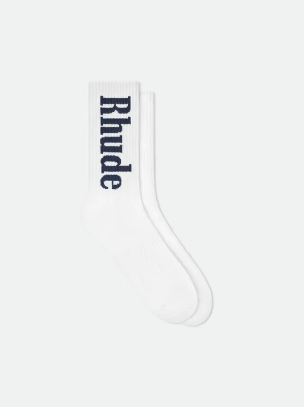 RH VERTICAL LOGO SOCKS sold by Rhude