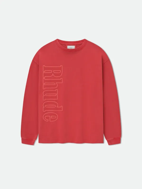 RHUDE SIDE LOGO LS TEE sold by Rhude