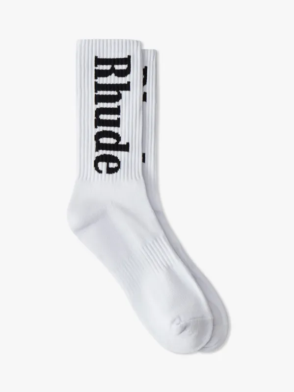 RH VERTICAL LOGO SOCKS sold by Rhude