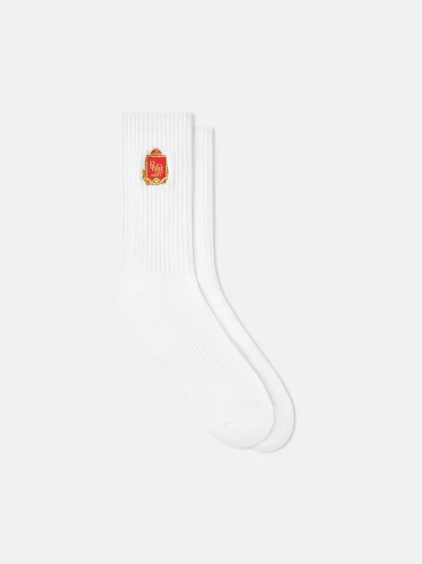 EMBROIDERED CHEVRON CREST SOCK sold by Rhude