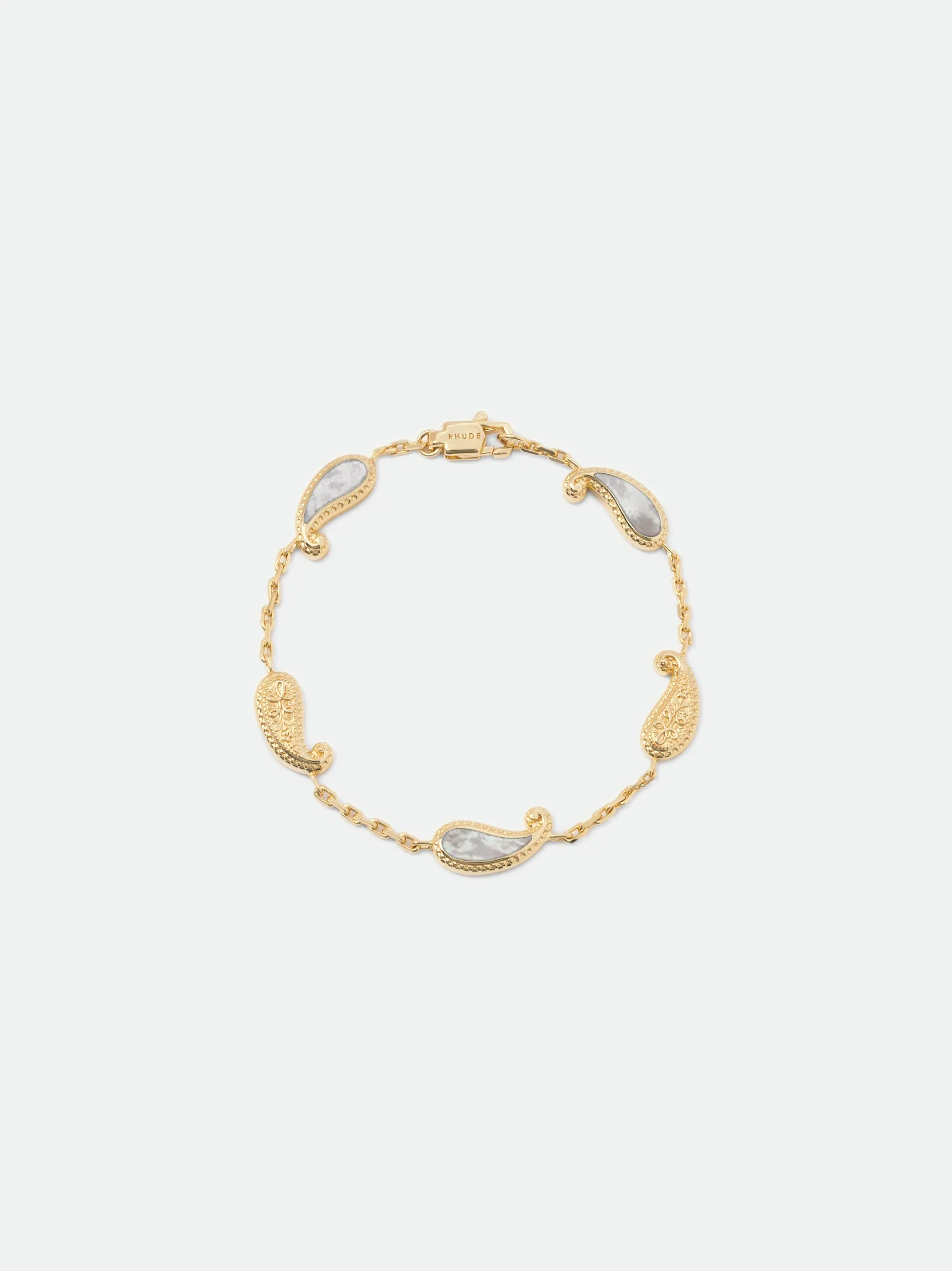 YOU BRACELET — 14K YELLOW GOLD/MOTHER OF PEARL sold by Rhude