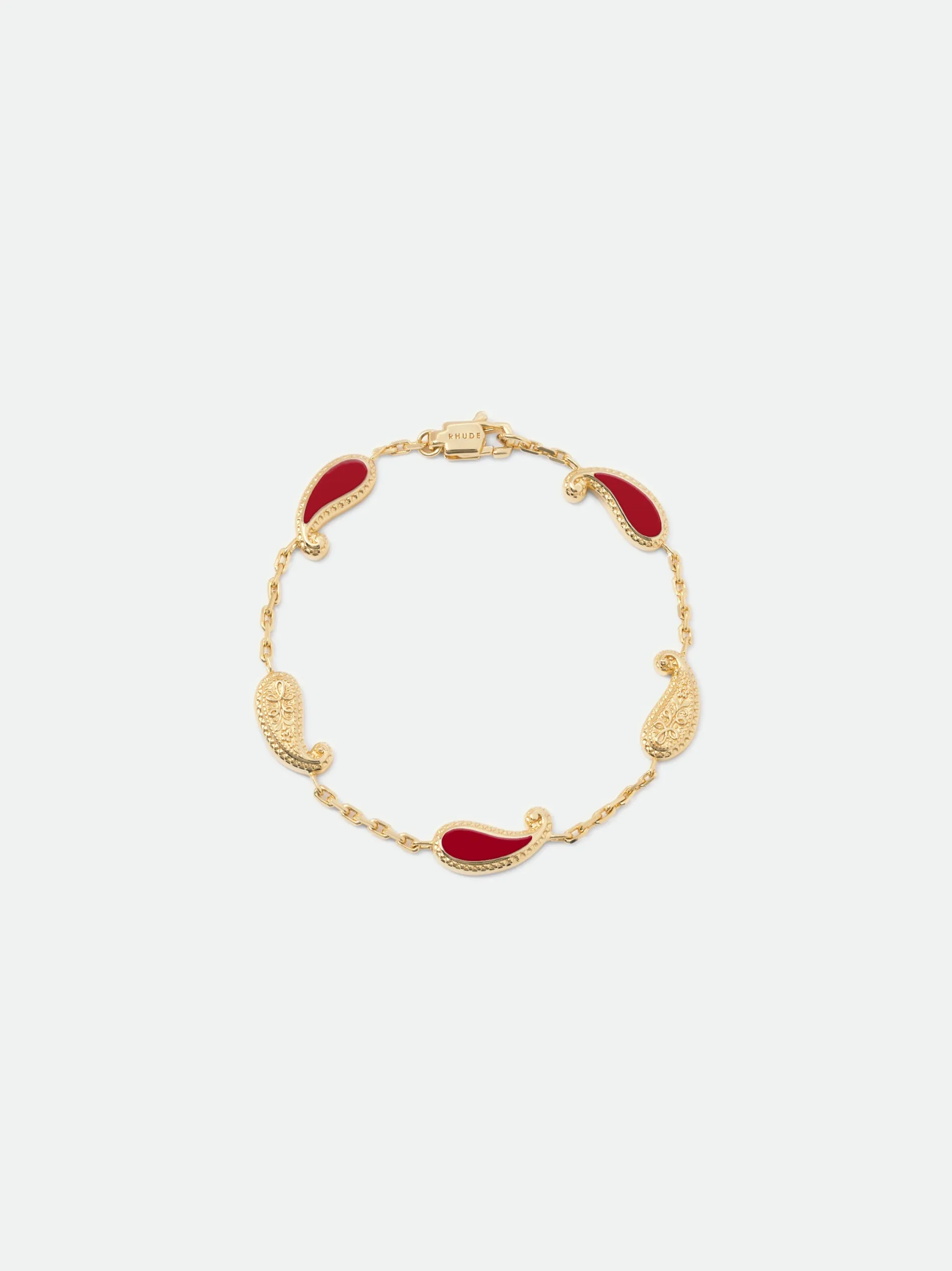 TEARS OF JOY BRACELET — 14k YELLOW GOLD/CARNELIAN sold by Rhude