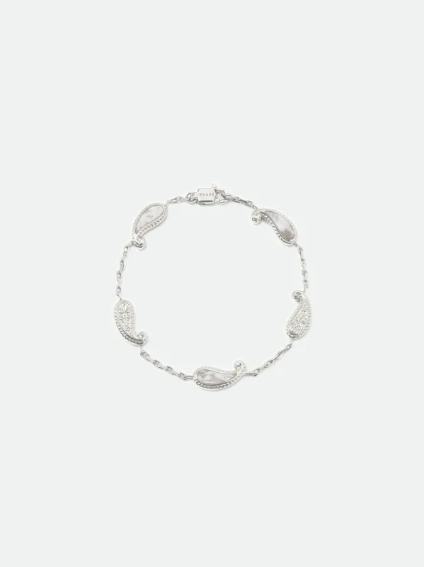 TEARS OF JOY BRACELET — 14K WHITE GOLD/MOTHER OF PEARL sold by Rhude