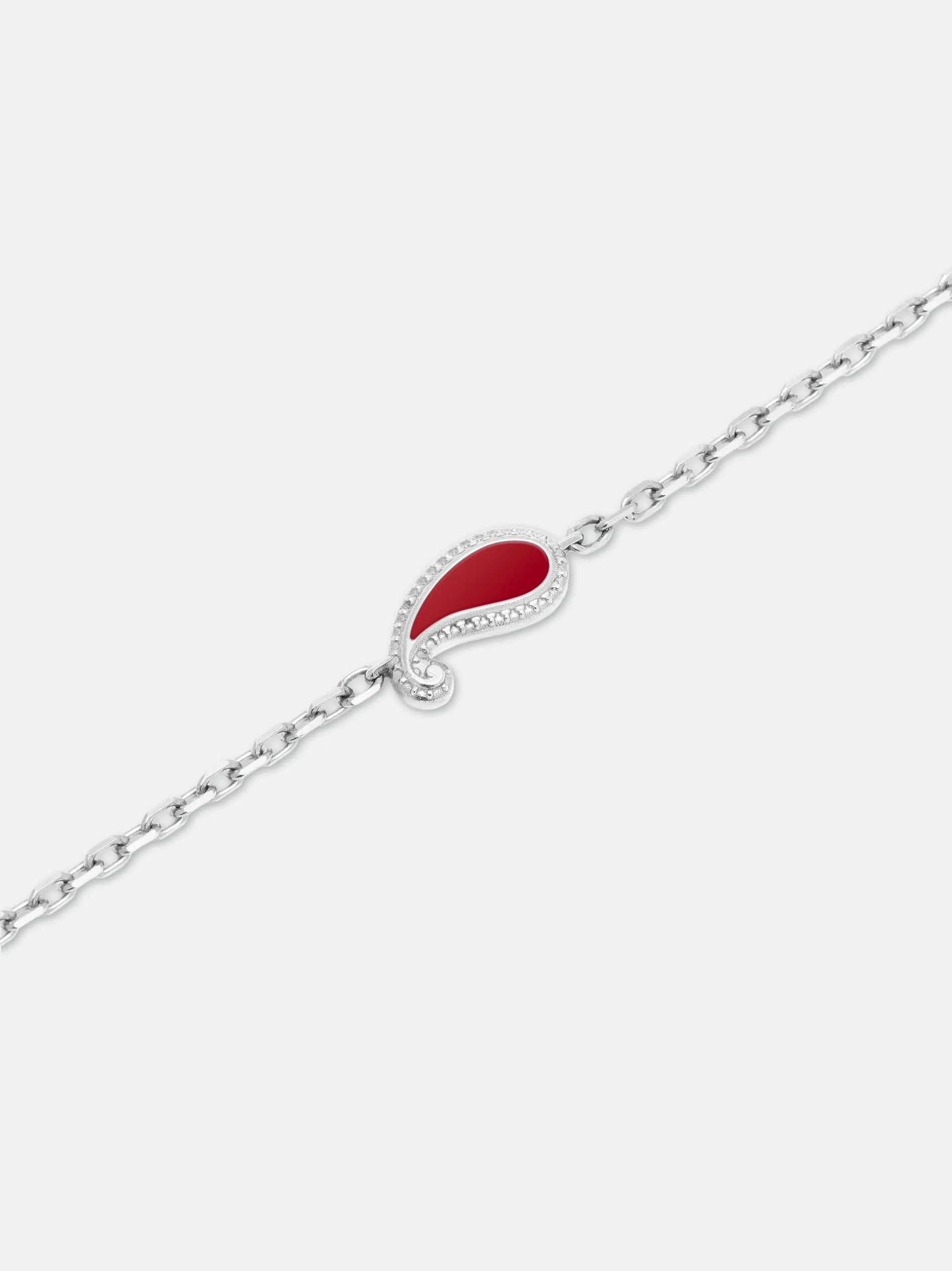 TEARS OF JOY SINGLE BRACELET — SILVER/CARNELIAN sold by Rhude product image thumbnail 3