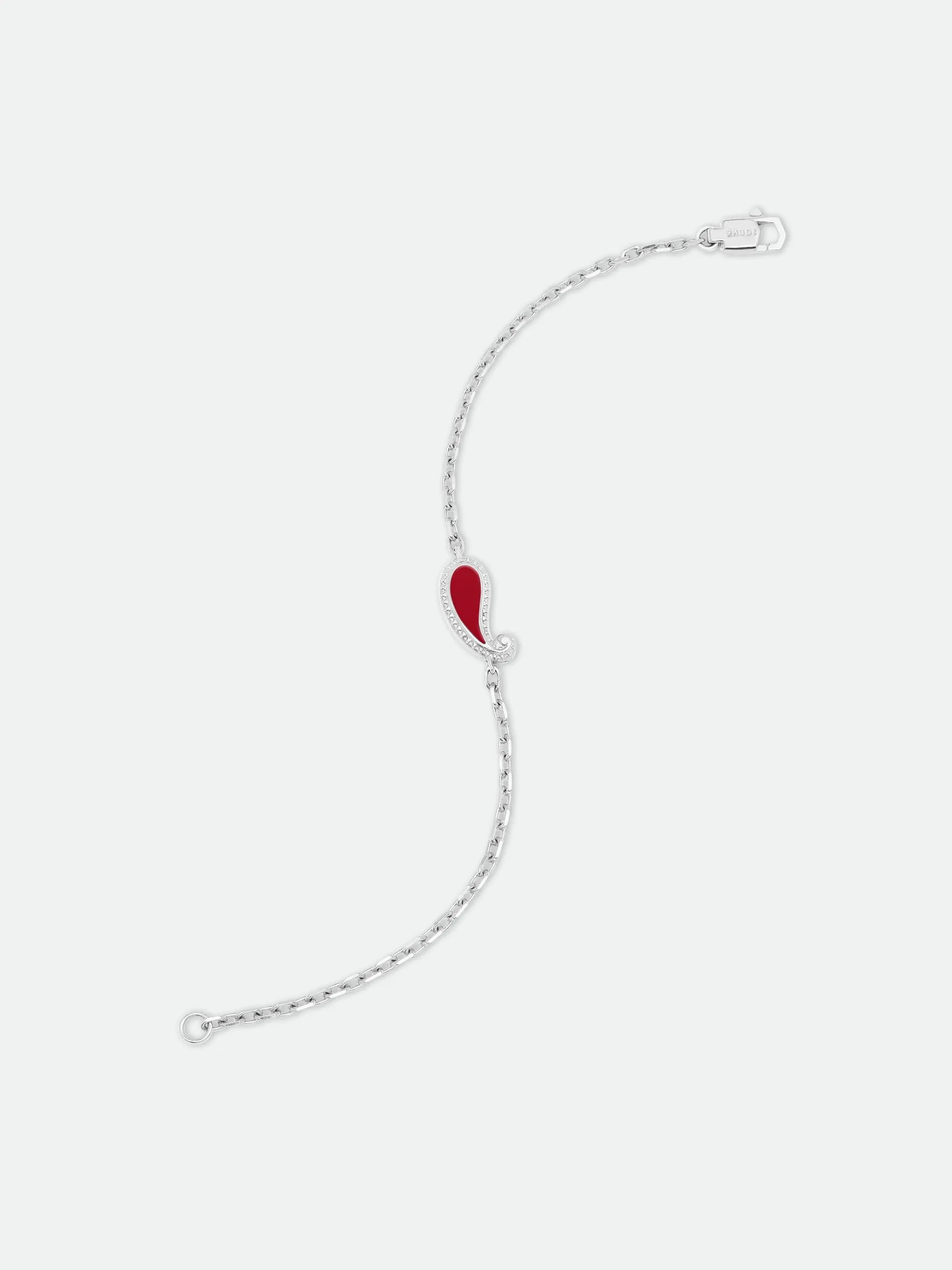 TEARS OF JOY SINGLE BRACELET — SILVER/CARNELIAN sold by Rhude product image thumbnail 2