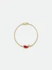 TEARS OF JOY SINGLE BRACELET — GOLD/CARNELIAN sold by Rhude