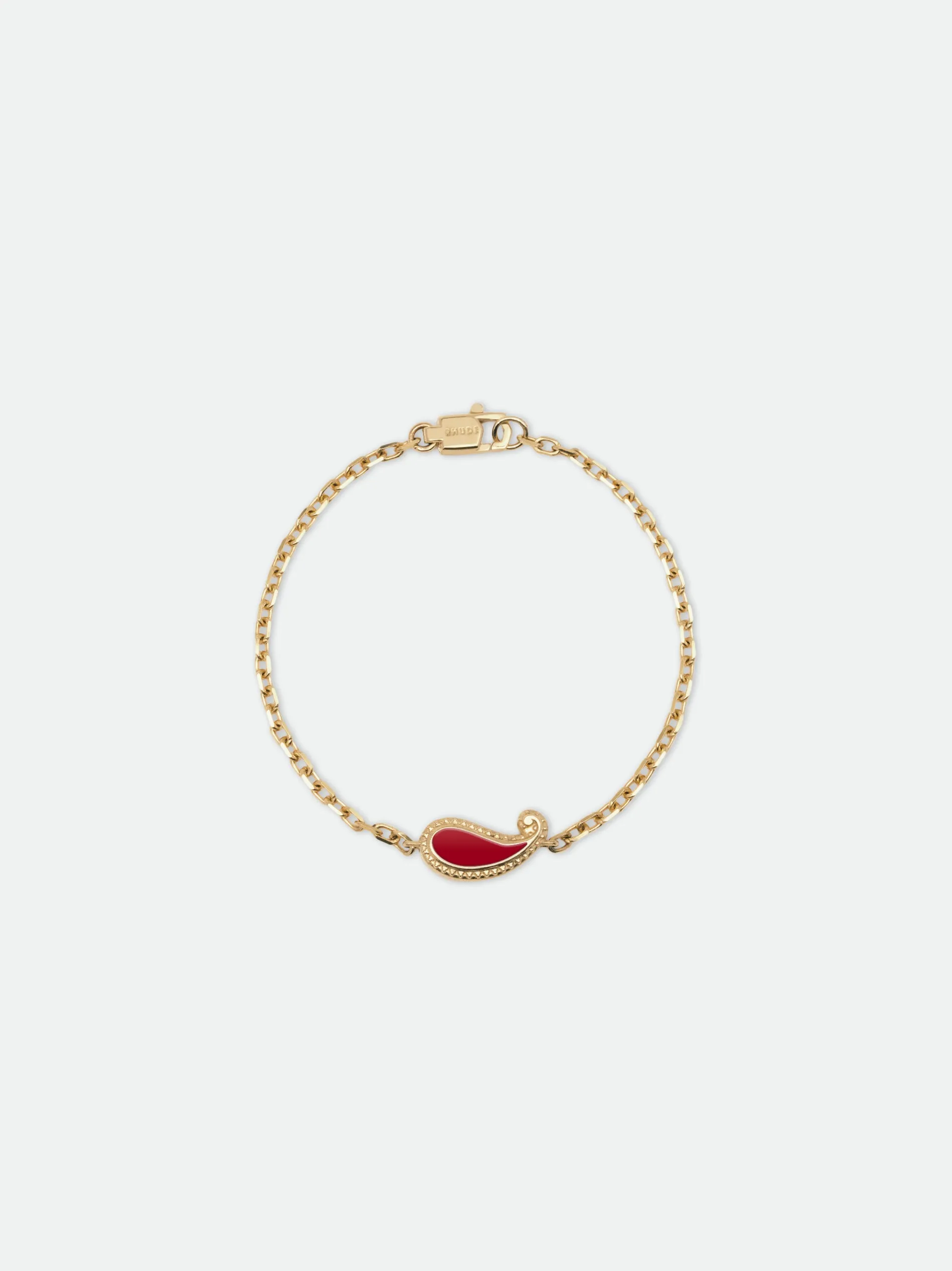 TEARS OF JOY SINGLE BRACELET — GOLD/CARNELIAN sold by Rhude
