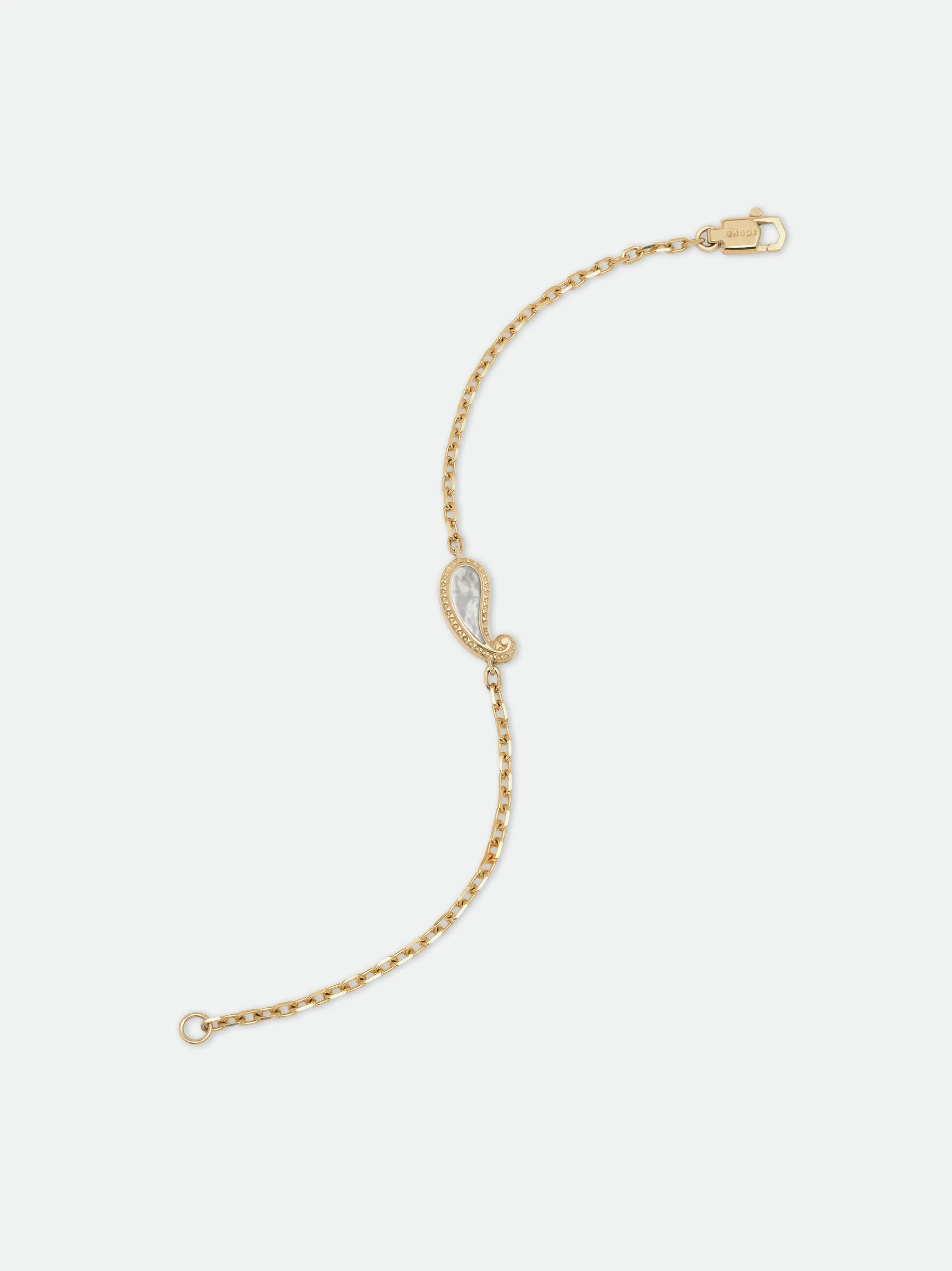 TEARS OF JOY SINGLE BRACELET — GOLD/MOTHER OF PEARL sold by Rhude product image thumbnail 2