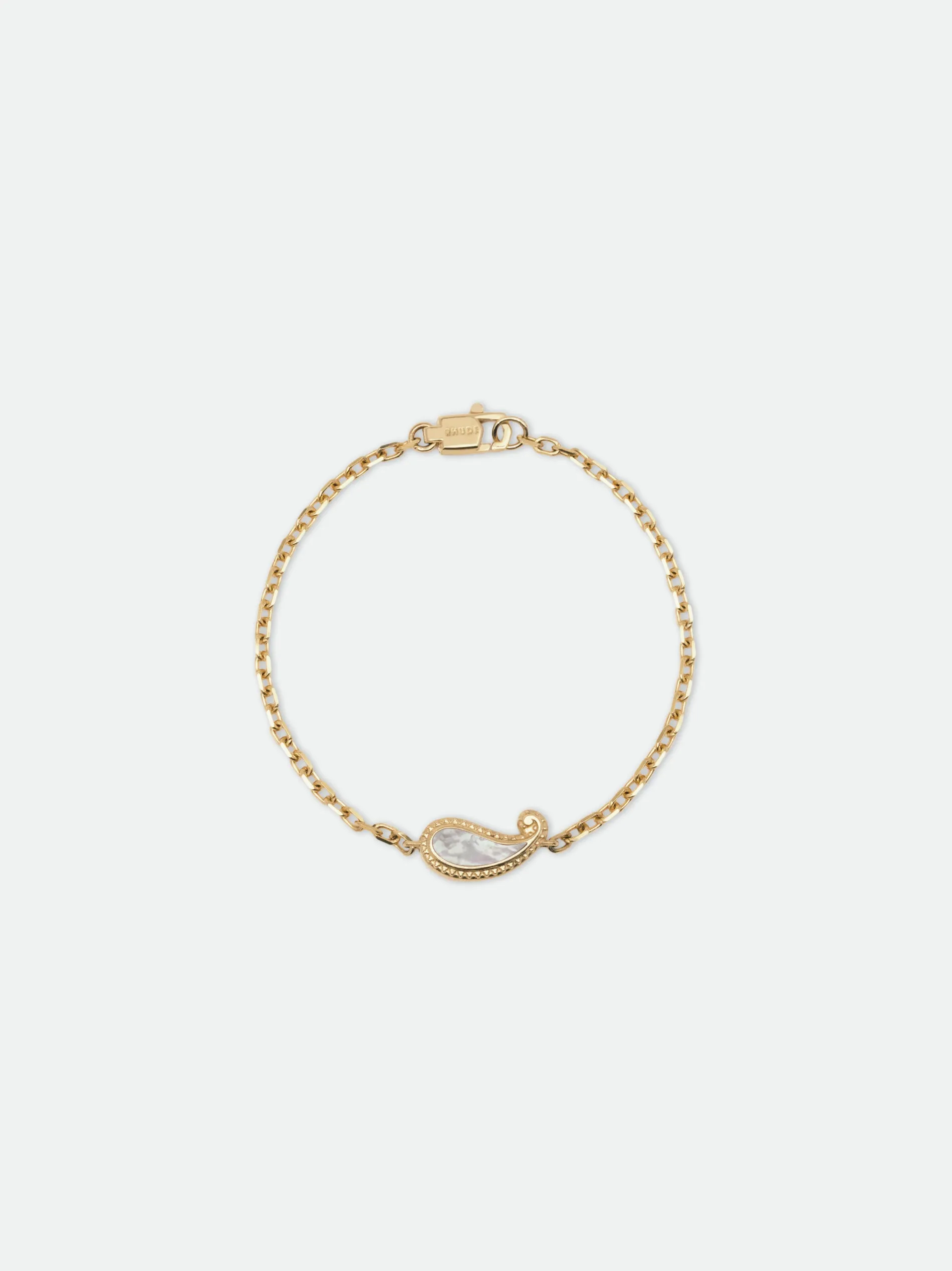 TEARS OF JOY SINGLE BRACELET — GOLD/MOTHER OF PEARL sold by Rhude