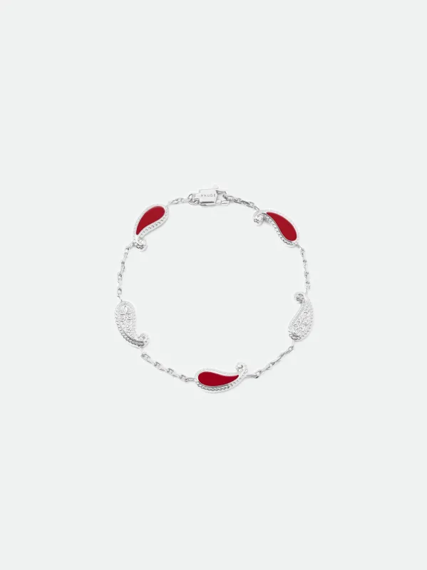 TEARS OF JOY BRACELET — SILVER/CARNELIAN sold by Rhude