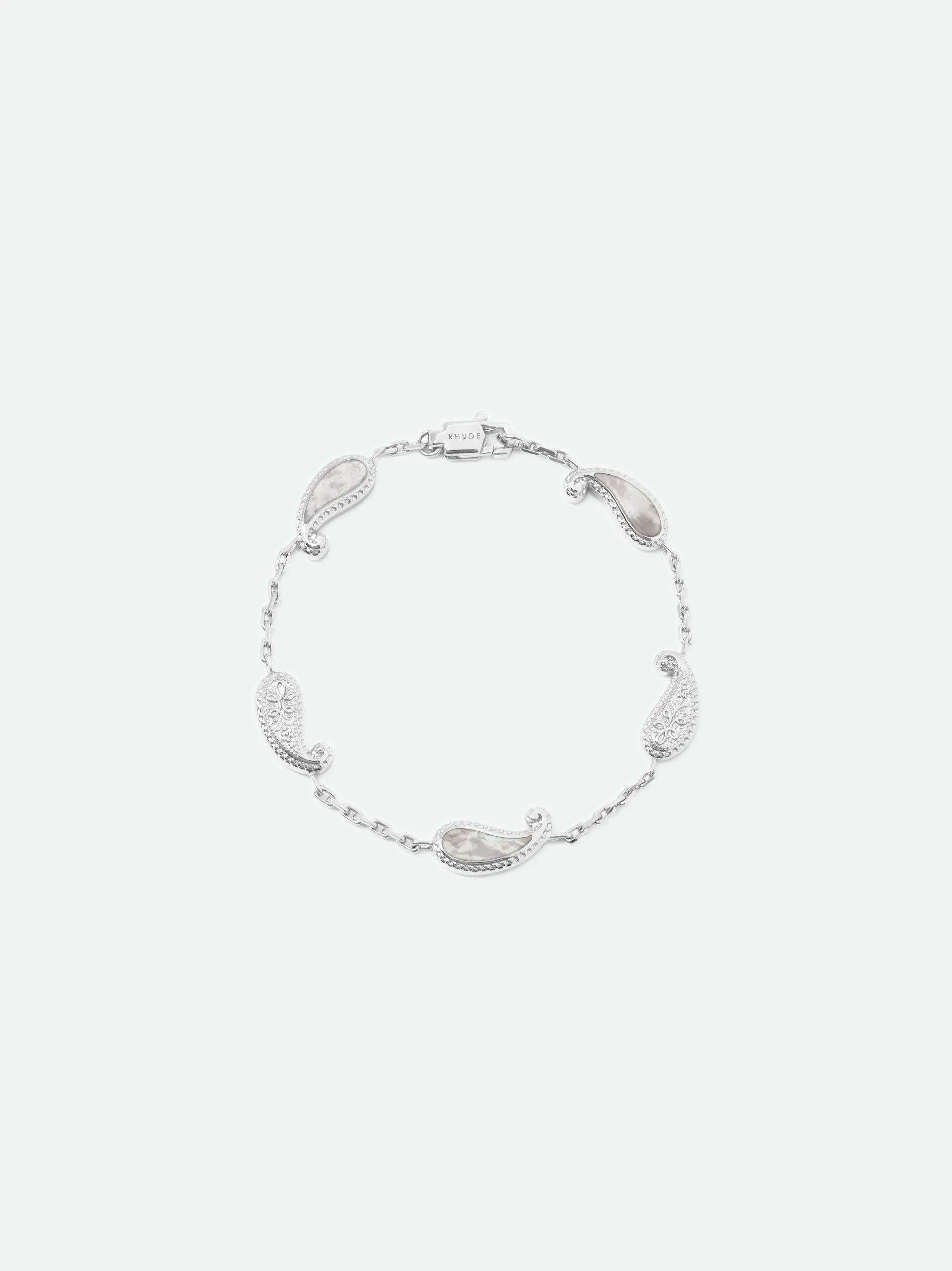 TEARS OF JOY BRACELET — SILVER/MOTHER OF PEARL sold by Rhude