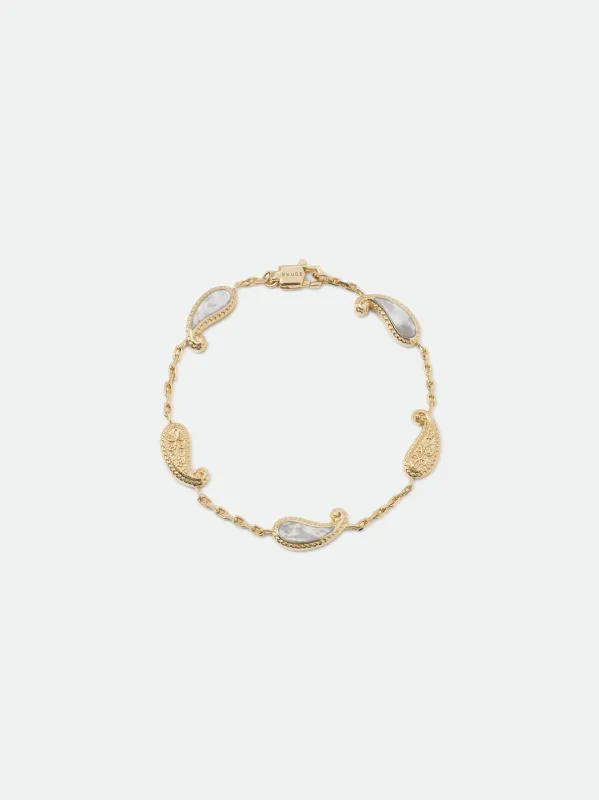 TEARS OF JOY BRACELET — GOLD/MOTHER OF PEARL sold by Rhude