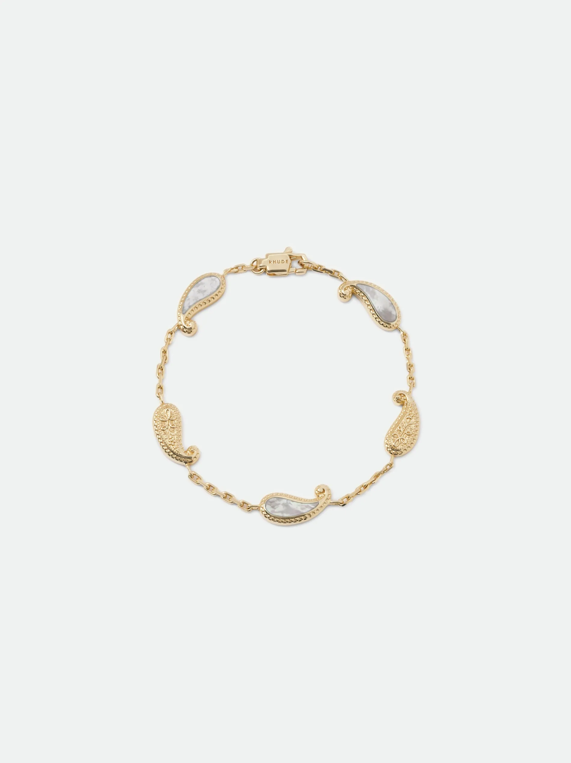 YOU BRACELET — GOLD/MOTHER OF PEARL sold by Rhude