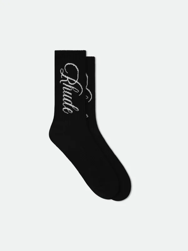 RHUDE VERTICAL SCRIPT SOCK sold by Rhude