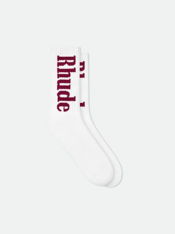 RH VERTICAL LOGO SOCKS sold by Rhude