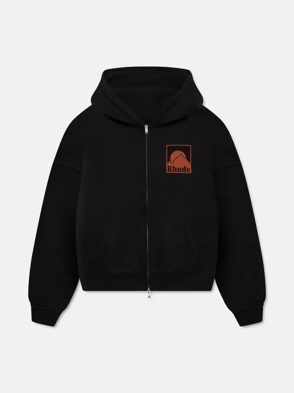 MOONLIGHT BADGE FULL-ZIP HOODIE sold by Rhude