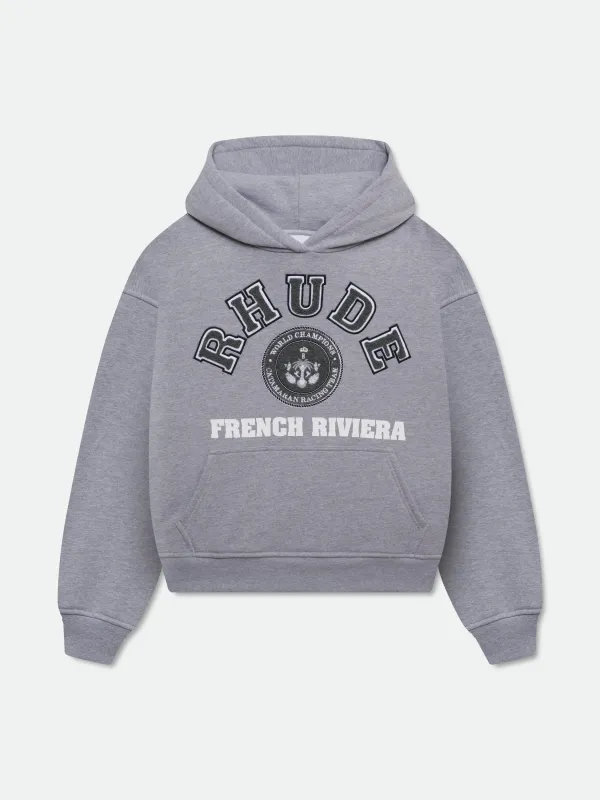 RHUDE FRENCH RIVIERA PATCH HOODIE sold by Rhude