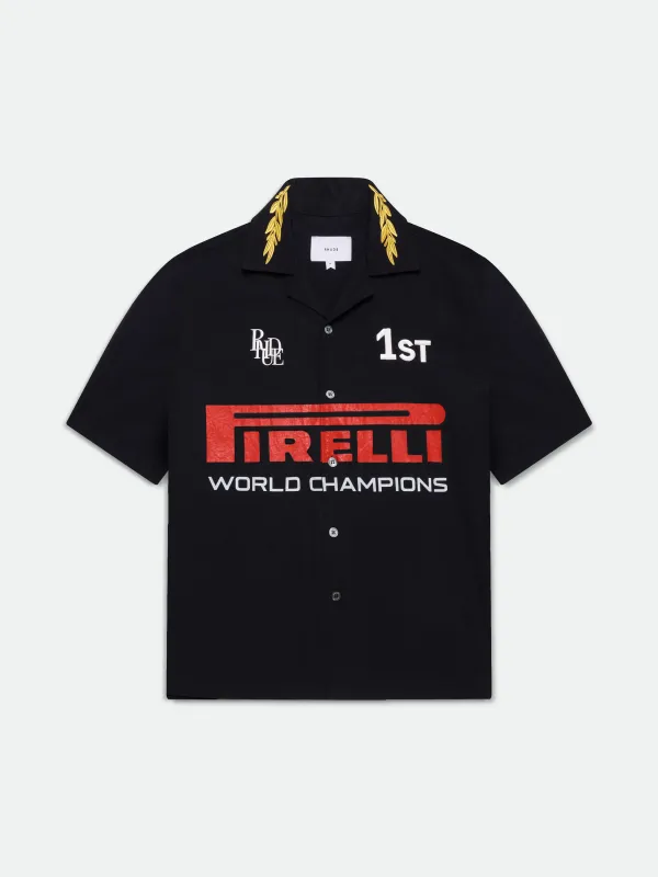 RHUDE CHAMPIONS BUTTON-UP SHIRT sold by Rhude