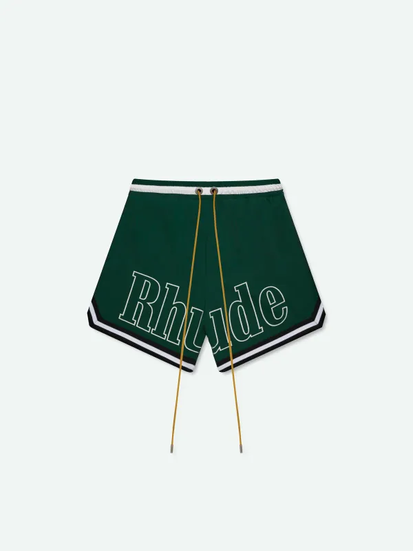 RHUDE BASKETBALL SWIM TRUNKS sold by Rhude