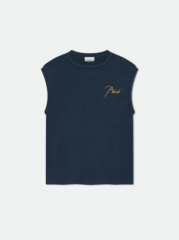 CLASSIQUE CUTOFF SLEEVE TEE sold by Rhude