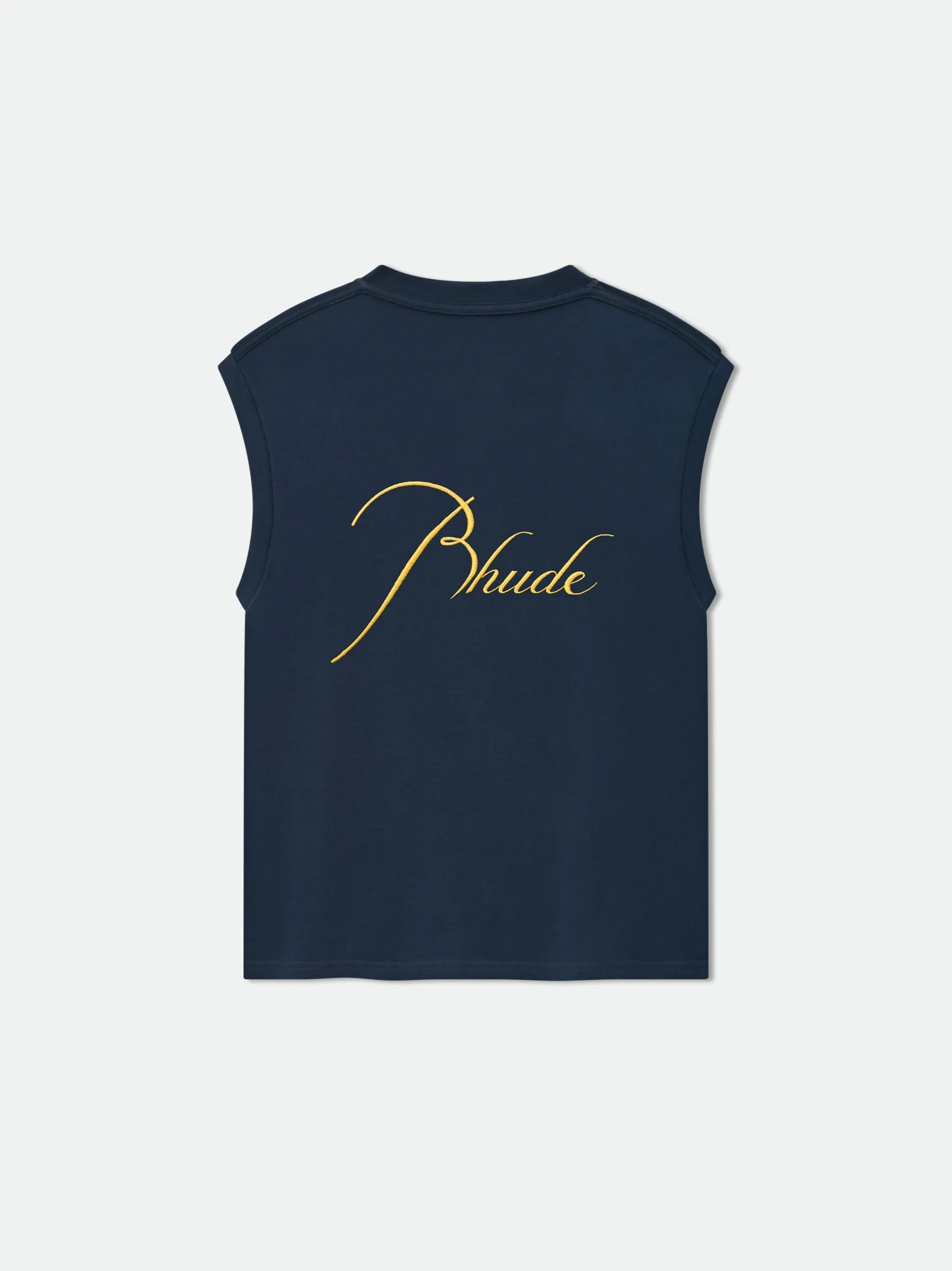 CLASSIQUE CUTOFF SLEEVE TEE sold by Rhude product image thumbnail 3