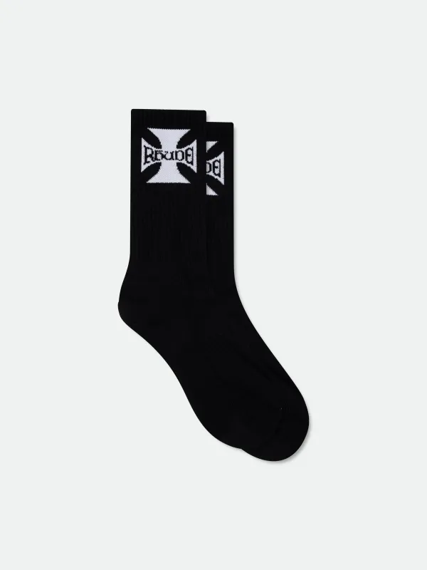 RHUDE BOYS LOGO SOCK sold by Rhude