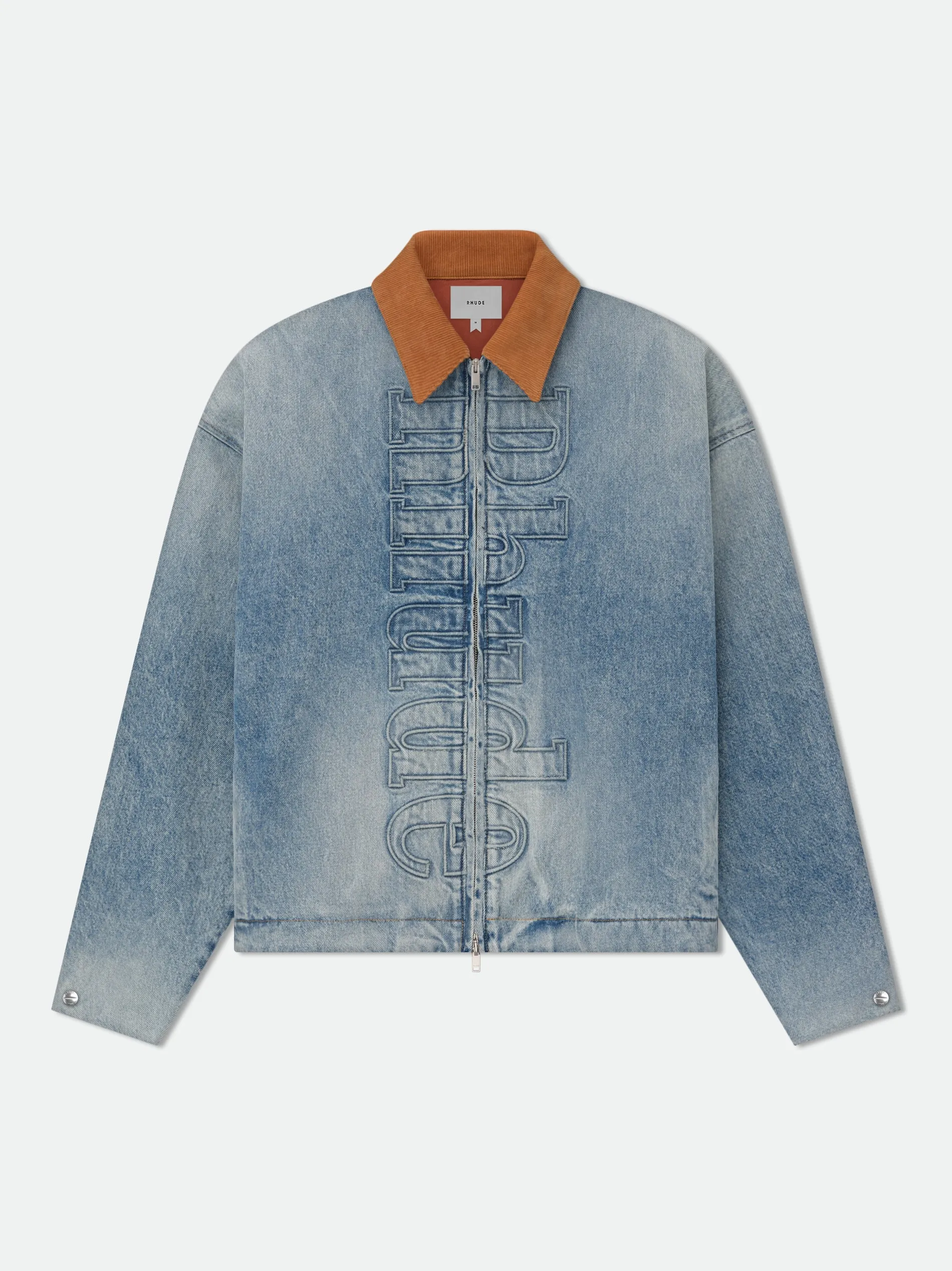 DENIM LOGO CORD COLLAR WORK JACKET sold by Rhude