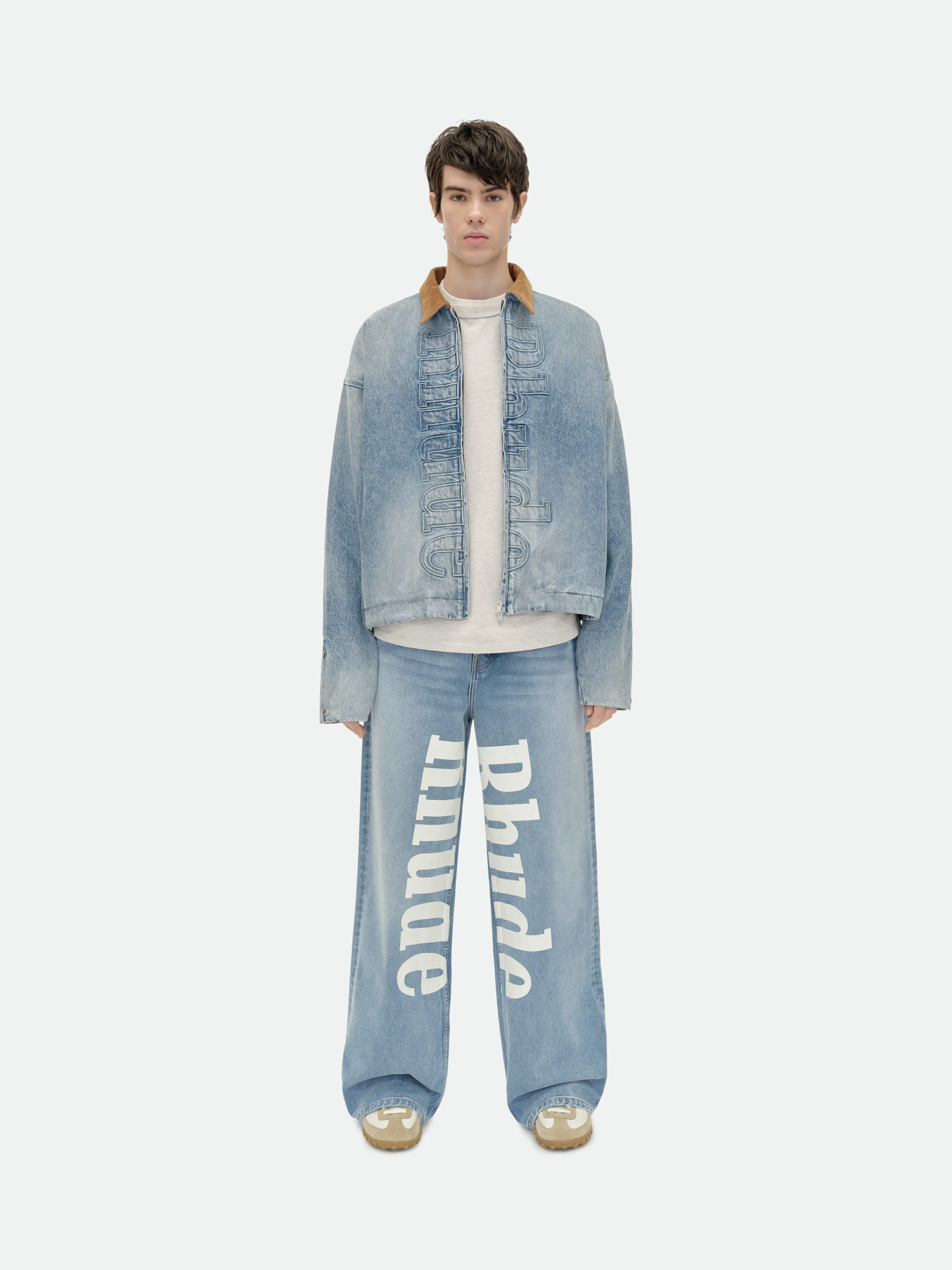 DENIM LOGO CORD COLLAR WORK JACKET sold by Rhude product image thumbnail 2