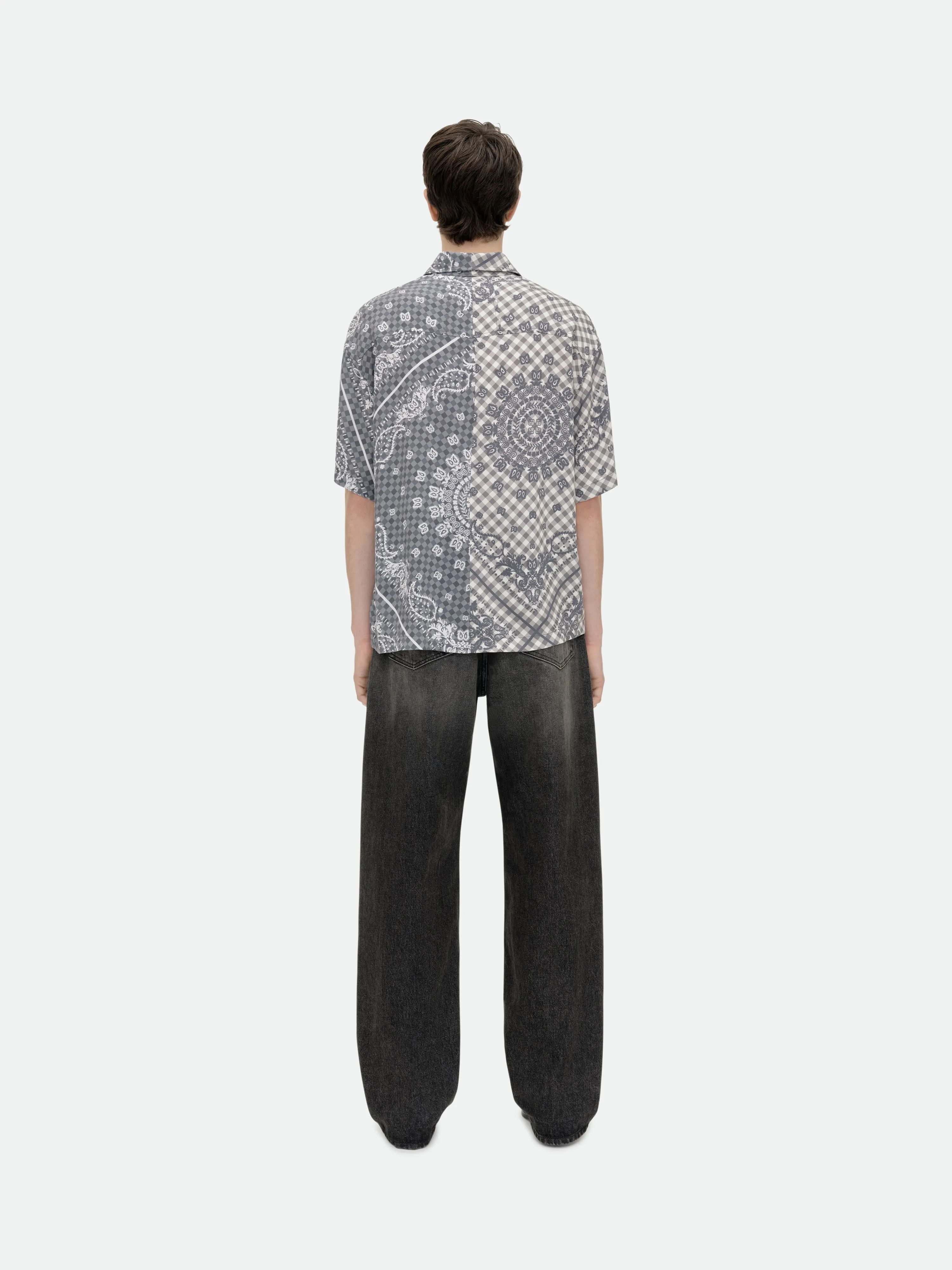 SPLIT GINGHAM BANDANA BUTTON UP SHIRT sold by Rhude product image thumbnail 4