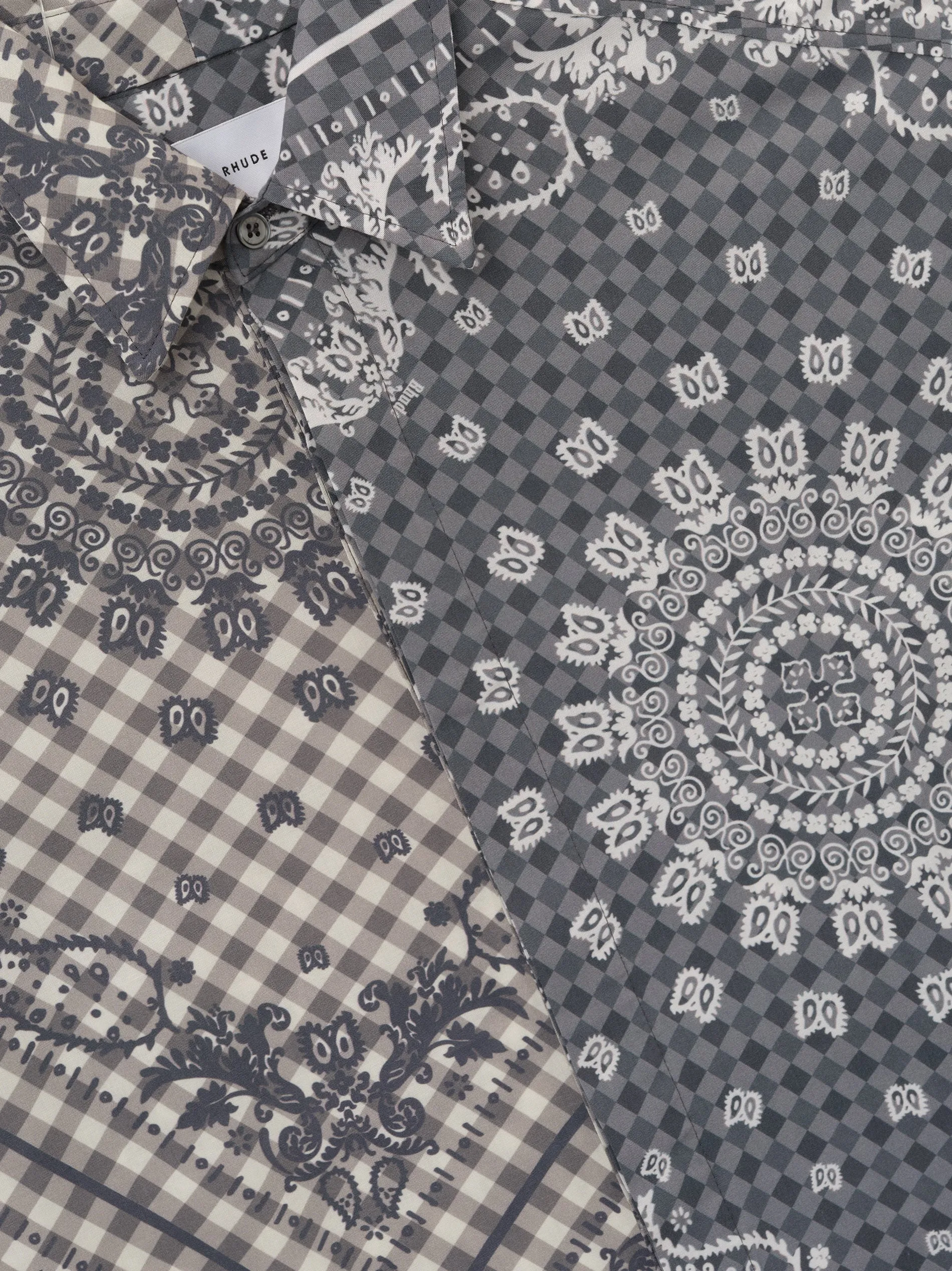 SPLIT GINGHAM BANDANA BUTTON UP SHIRT sold by Rhude product image thumbnail 5