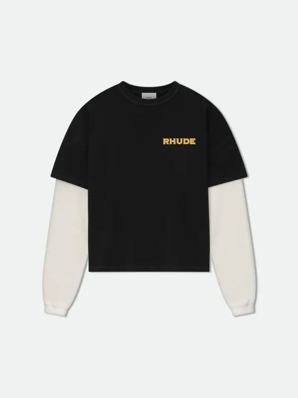 RHUDE STEEL DOUBLE-LAYERED TEE sold by Rhude