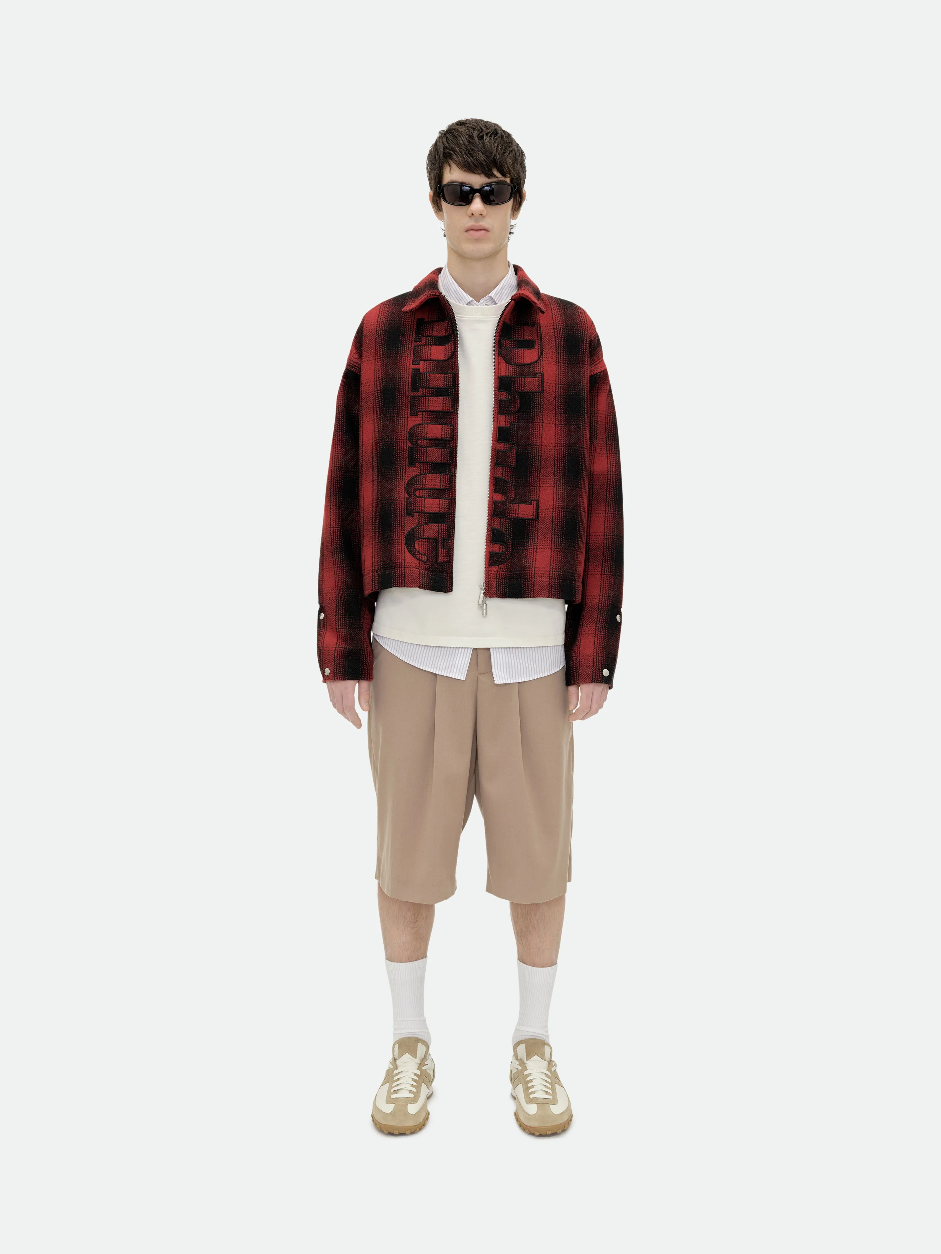 RHUDE LOGO FLANNEL WORK JACKET sold by Rhude product image thumbnail 2
