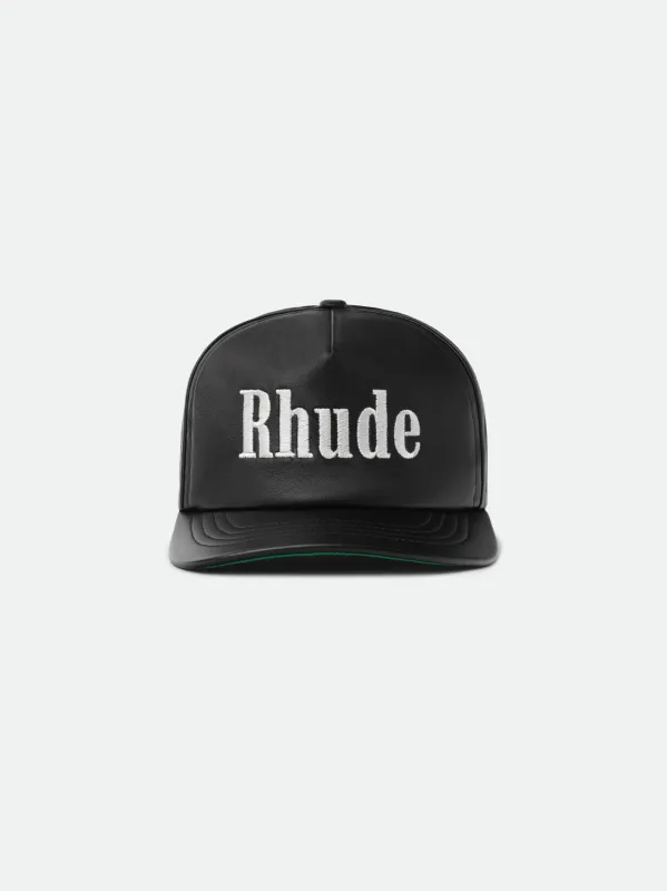 RHUDE LOGO LEATHER HAT sold by Rhude