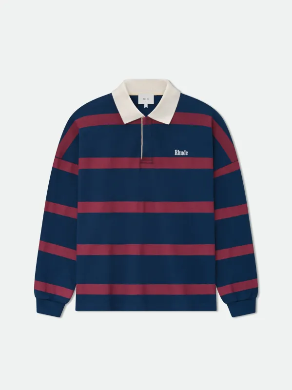 STRIPED LS PIQUE POLO sold by Rhude