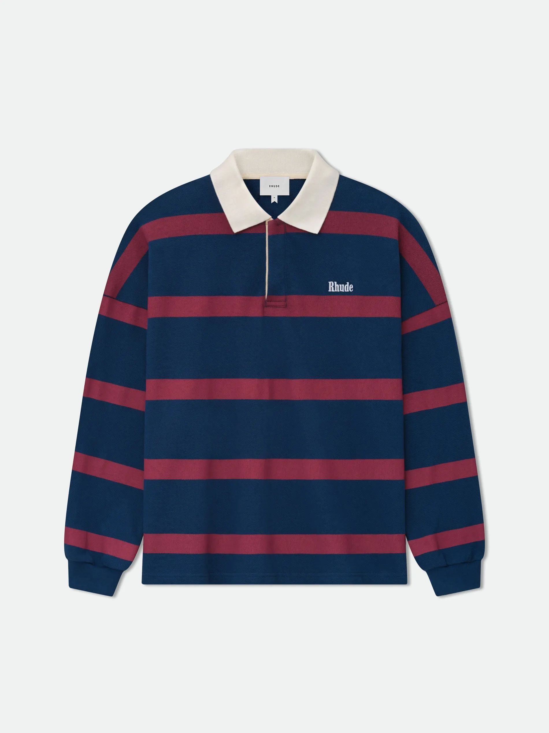 STRIPED LS PIQUE POLO sold by Rhude