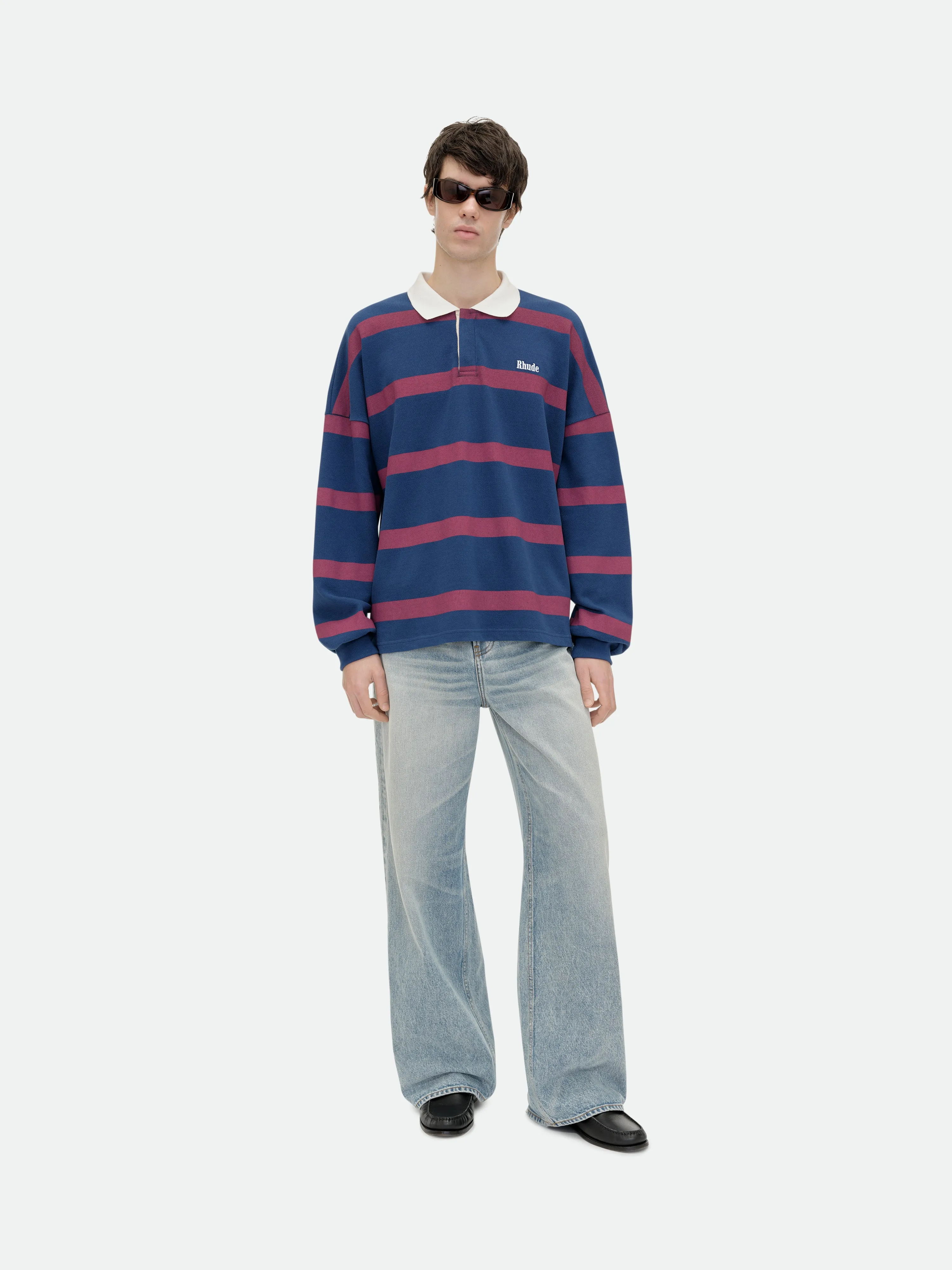 STRIPED LS PIQUE POLO sold by Rhude product image thumbnail 2