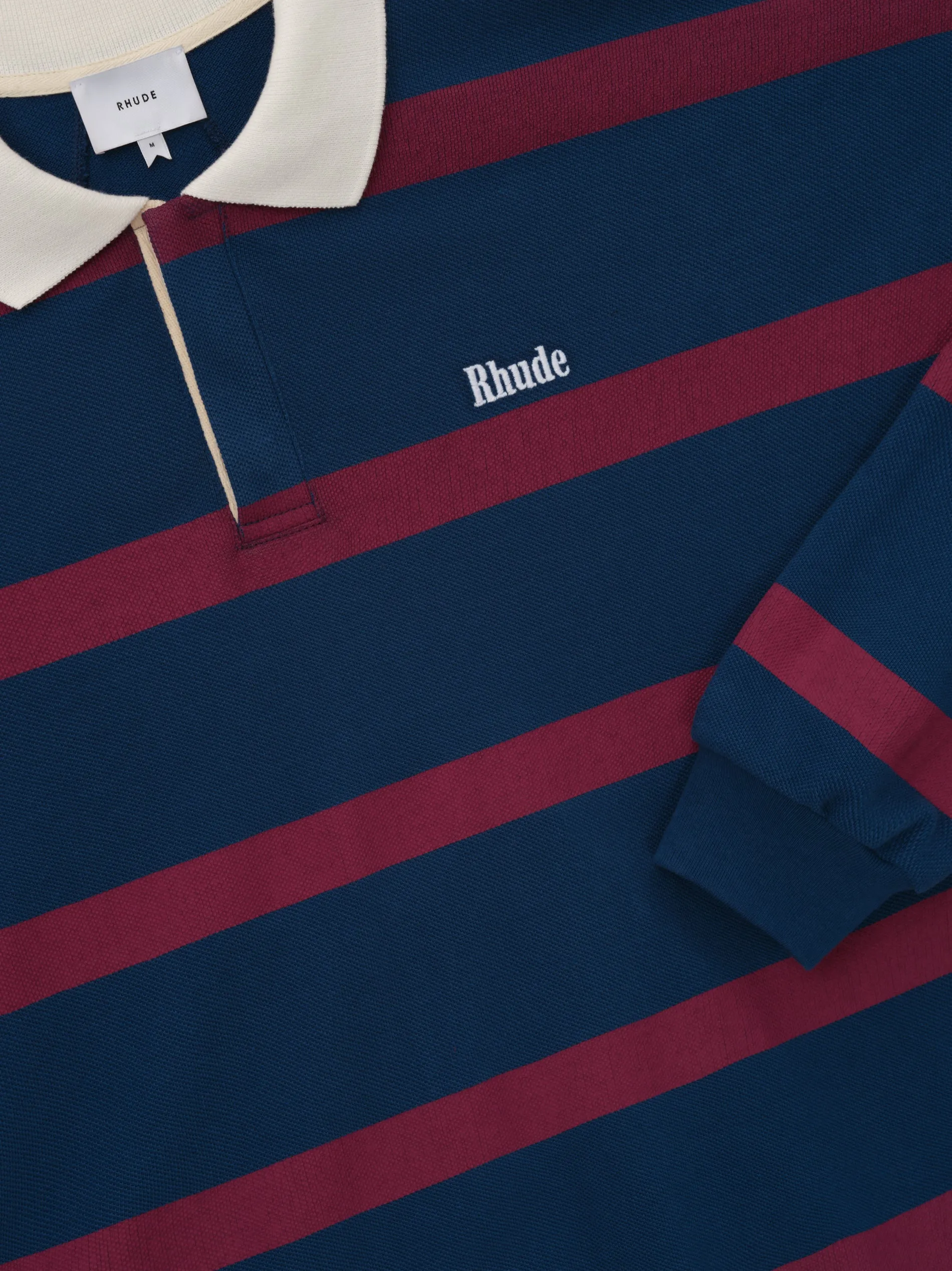 STRIPED LS PIQUE POLO sold by Rhude product image thumbnail 5