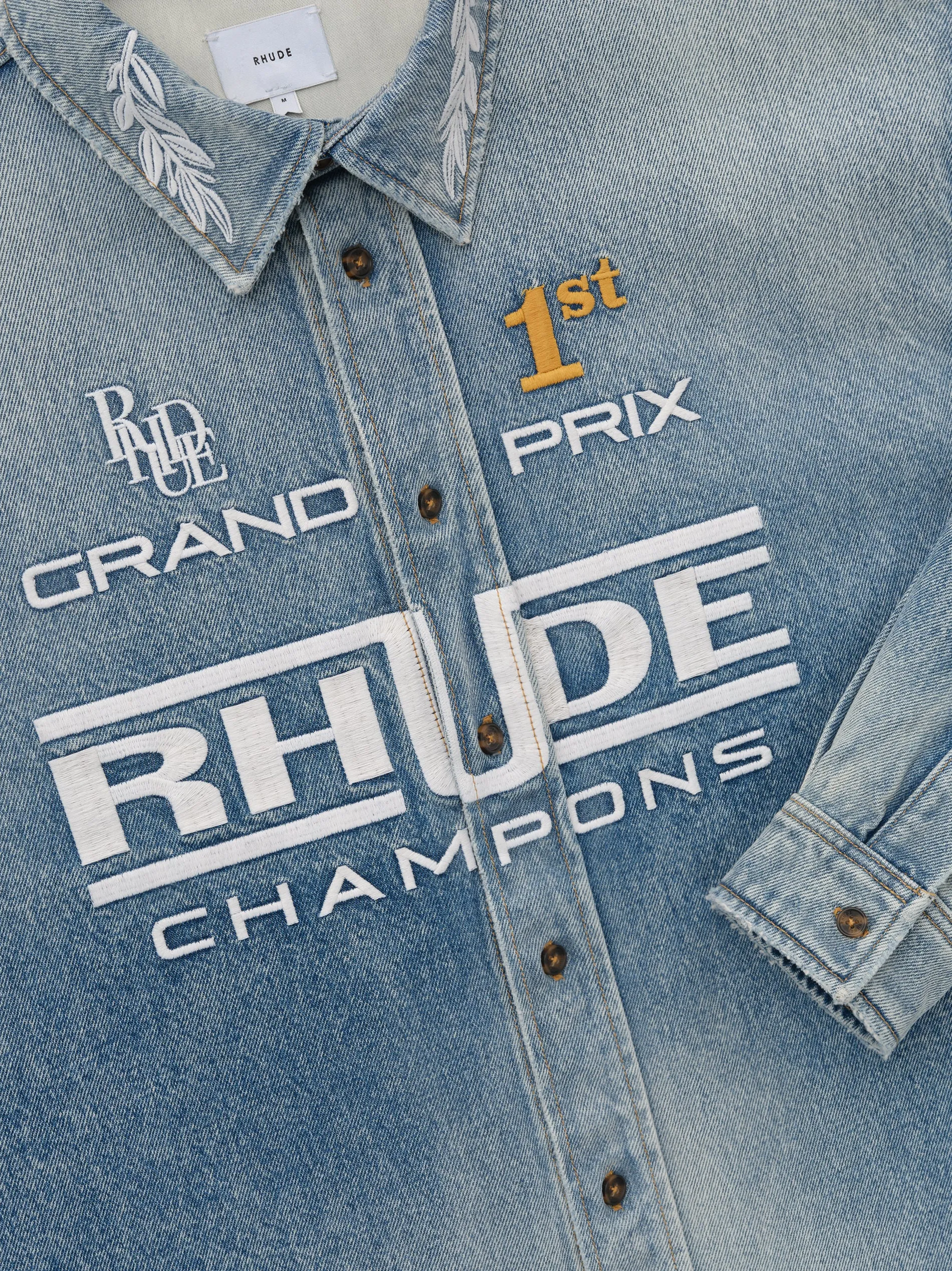 TIRE DENIM OVERSHIRT sold by Rhude product image thumbnail 5