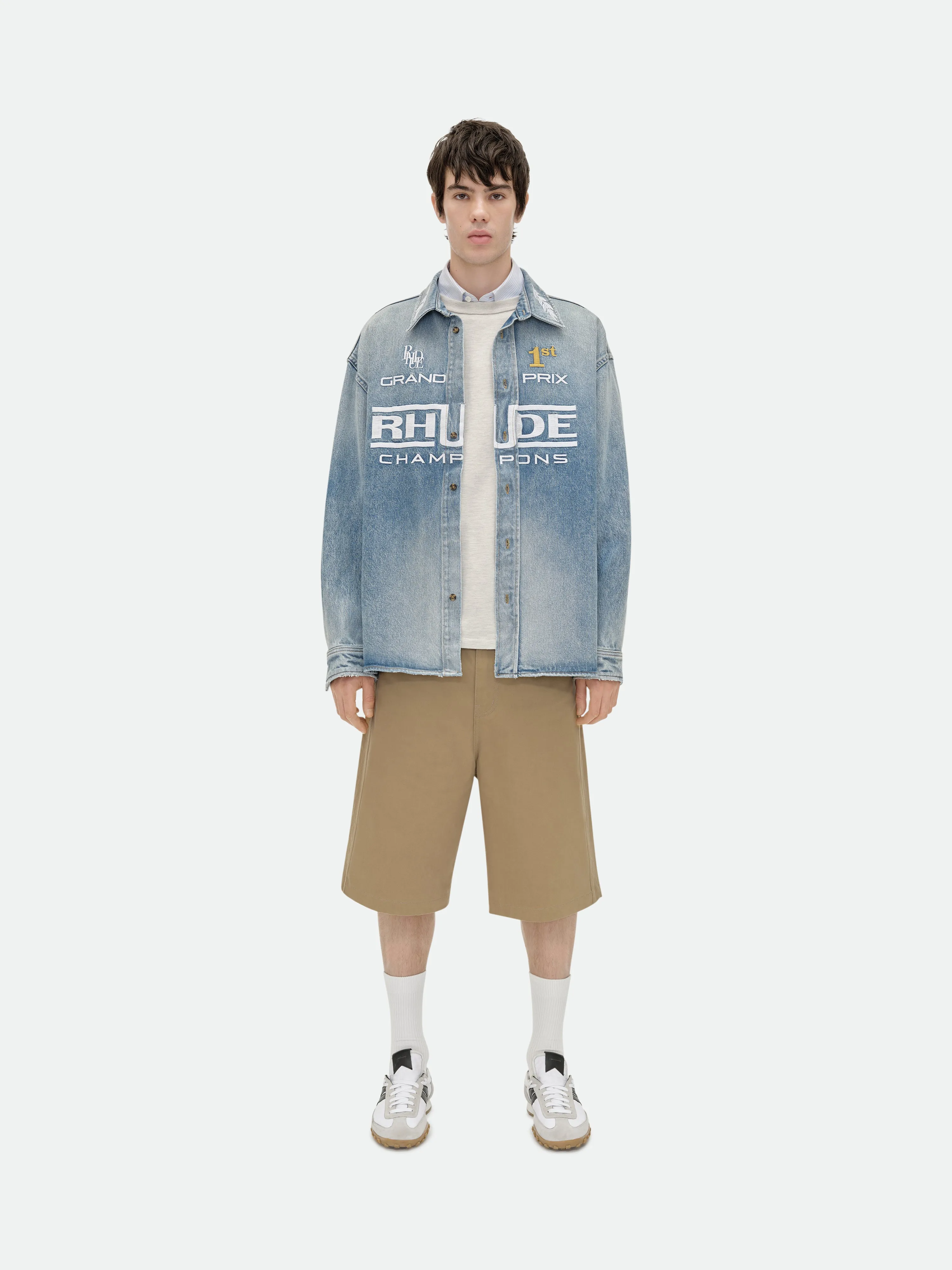 TIRE DENIM OVERSHIRT sold by Rhude product image thumbnail 2