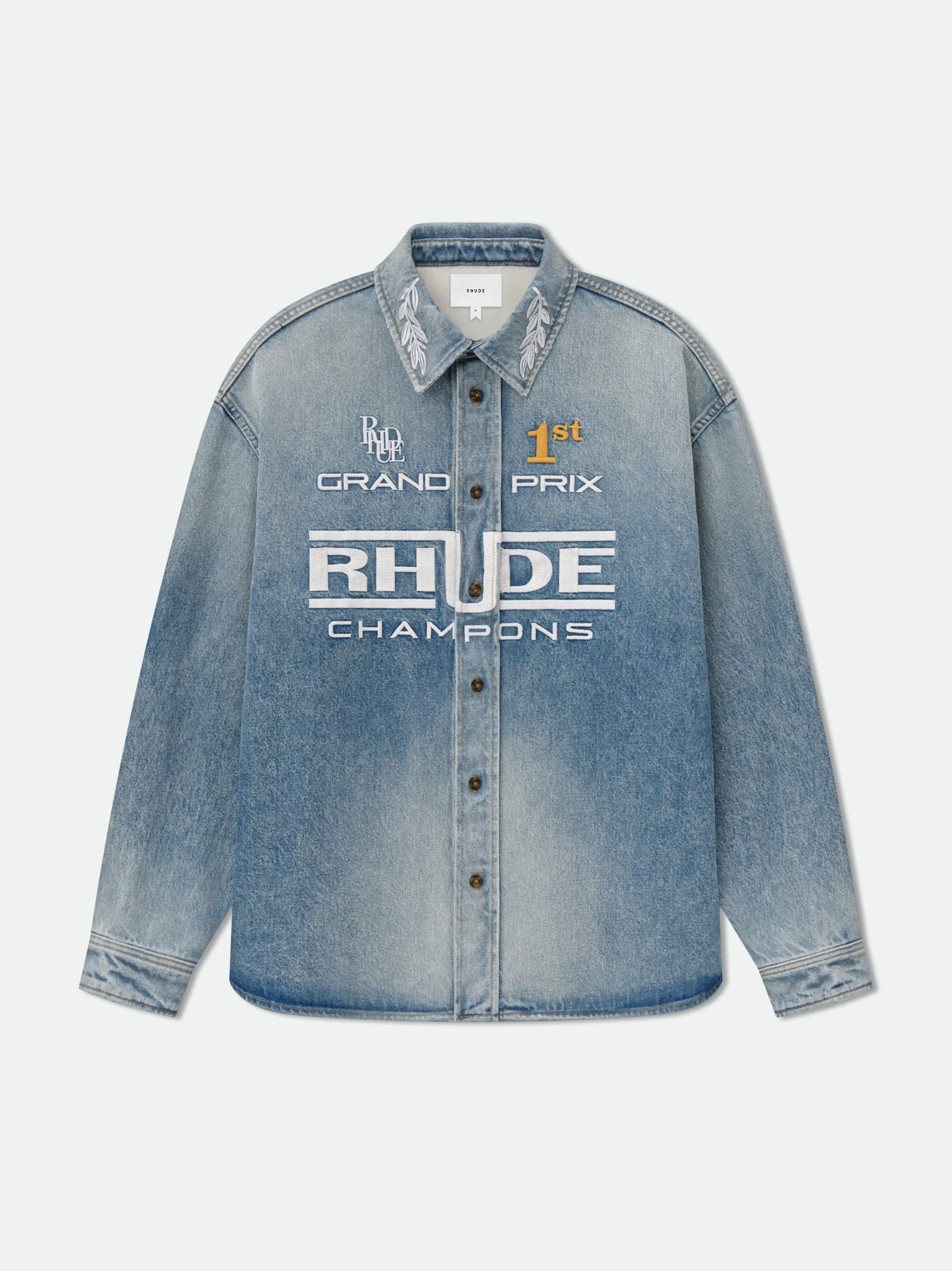 TIRE DENIM OVERSHIRT sold by Rhude