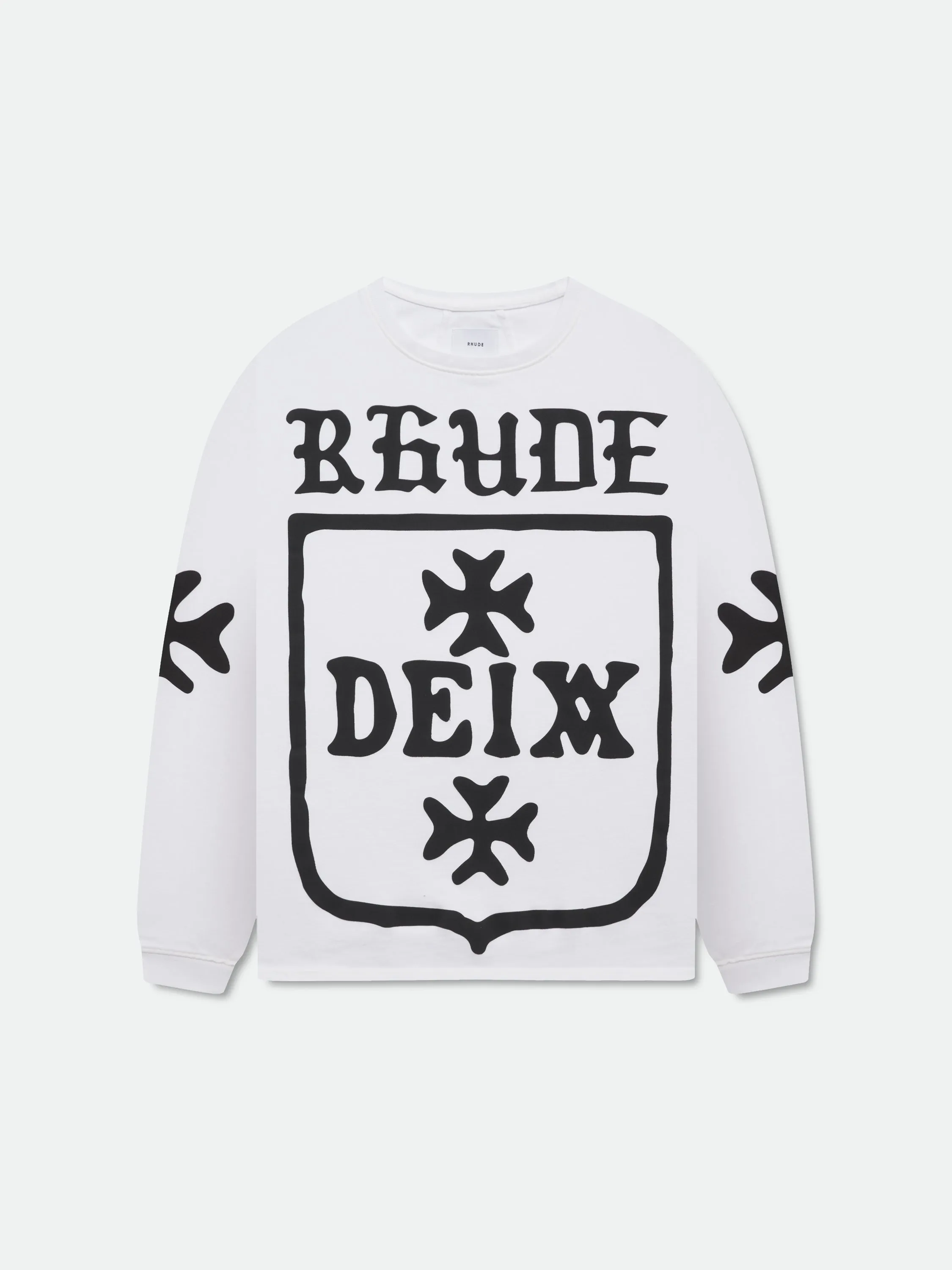 DEIX SHIELD OVERSIZED LS TEE sold by Rhude