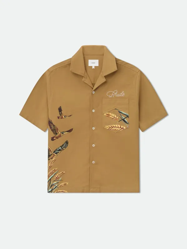 FALCO SCRIPT BUTTON UP SHIRT sold by Rhude