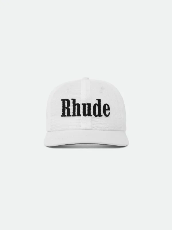 RHUDE LOGO MESH HAT sold by Rhude